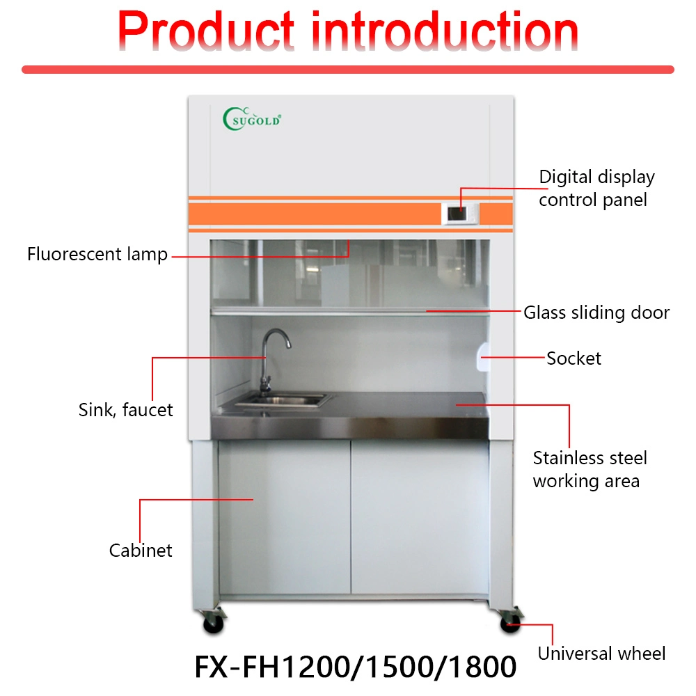 White All Steel Laboratory Fume Hood Fx-Fh1200