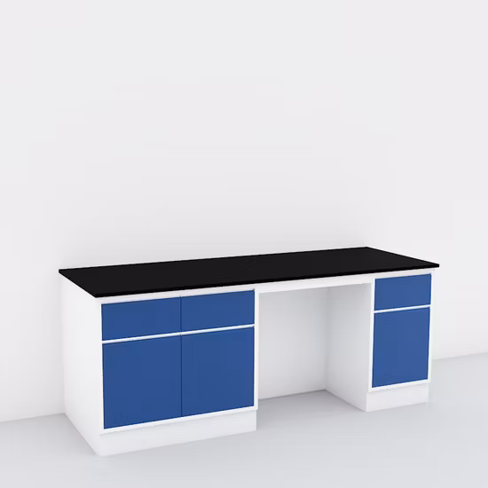 Mesa auxiliar de madera de acero de laboratorio Mesa de banco de pruebas personalizada